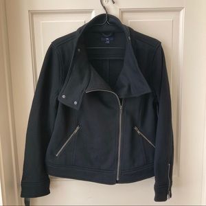 GAP Soft Biker Jacket - Sweatshirt - Black - Large